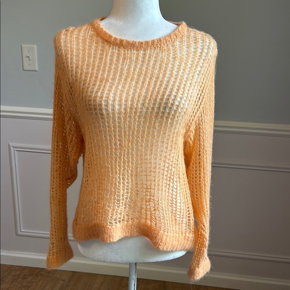 Free People Light & Lofty Pullover Sweater Alpaca Mango Orange Size XS - Picture 2 of 12